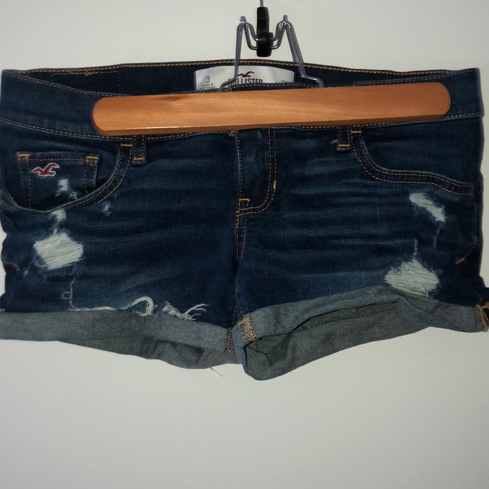 Hollister ripped jean shorts size 3